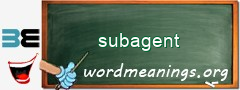 WordMeaning blackboard for subagent